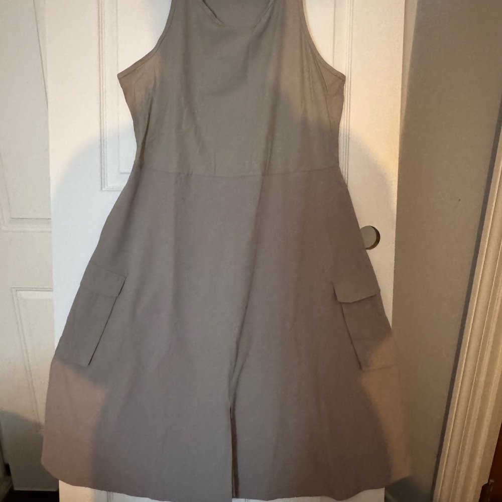Avia Tan Midi Dress with Pockets